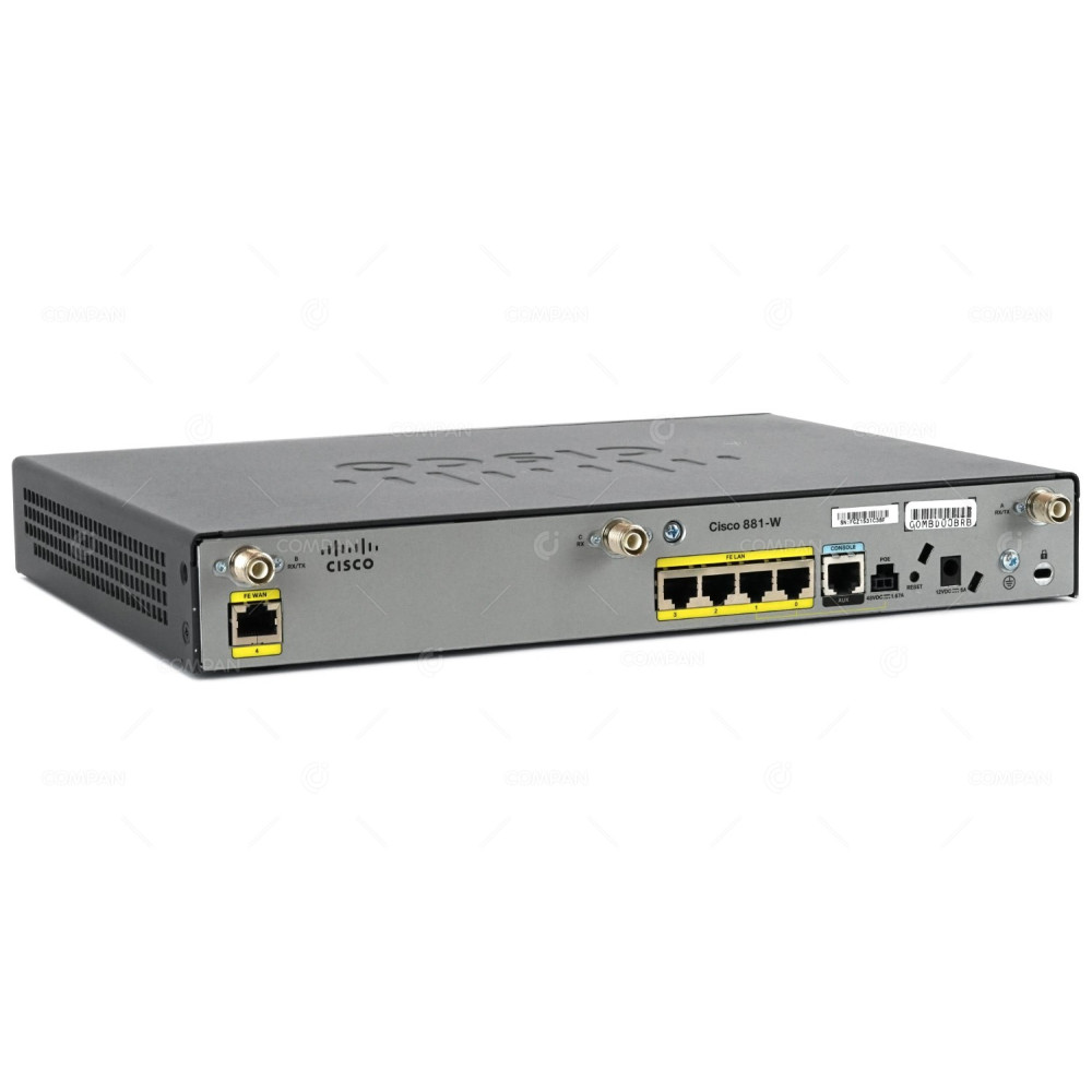CISCO881W-GN-E-K9 CISCO 881 4-PORT 100MB ETHERNET POE INTEGRATED SERVICES ROUTER